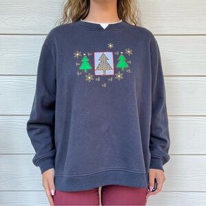 Vintage Navy Christmas Crewneck Sweater